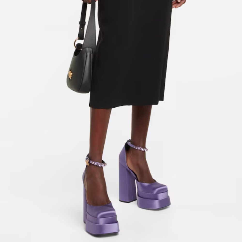 Versace Medusa Aevitas satin platform pumps